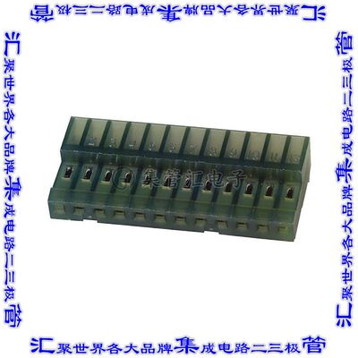 4-640443-2 矩形连接器12POS插座2.54mm母插口绿色IDC锡自由悬挂