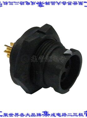 CB-04PMFS-QC8001 圆形连接器4(数据)插座母插口焊杯镀金面板安装