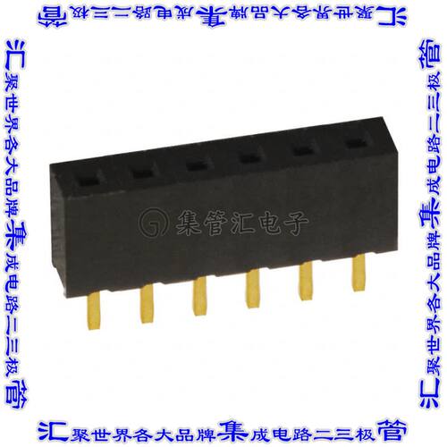 NPPN061BFCN-RC 针座连接器6POS插座2mm母形插口通孔直针镀金