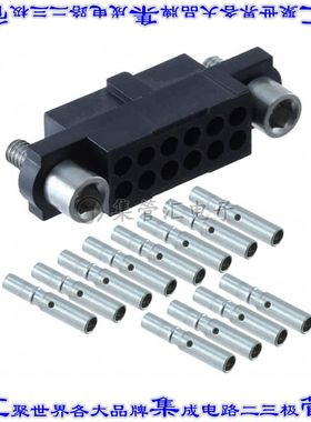 M80-4801242 矩形连接器12POS插座2排2mm母插口黑色压接镀金自由