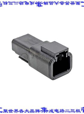 ATP04-2P-BLK 矩形连接器外壳2POS插座公形引脚黑色自由悬挂