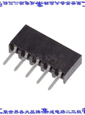 2314878-5 针座连接器5POS插座2mm母形插口通孔直针镀金