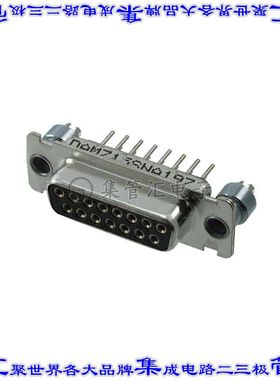 DAMZ-15S-N-A197 连接器15POS插座母插口2排D-Sub面板安装通孔