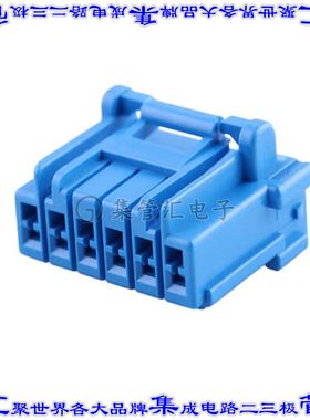 5046930604 矩形连接器外壳6POS插座3.3mm母形插口蓝色自由悬挂