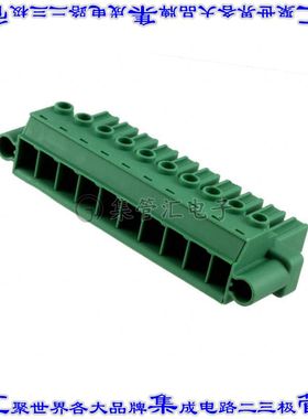 1777914 端子块连接器10POS插头母插口7.62mm绿色自由悬挂