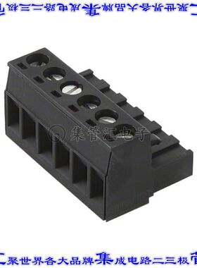 1756337 端子块连接器6POS插头母插口5mm黑色自由悬挂