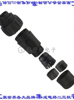 C01630H00610012 圆形连接器7POS插头公引脚焊接银自由悬挂