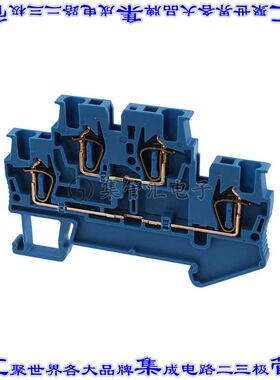 3031160 端子块连接器4POS馈通式2排4.2mm蓝色14-26AWG