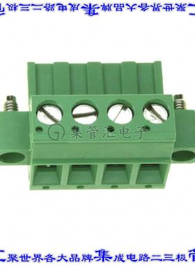 796859-4 端子块连接器4POS插头母插口5.08mm绿色自由悬挂
