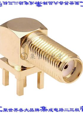 CONSMA002-L-G 同轴连接器SMA插座母插槽焊接50欧姆面板安装通孔