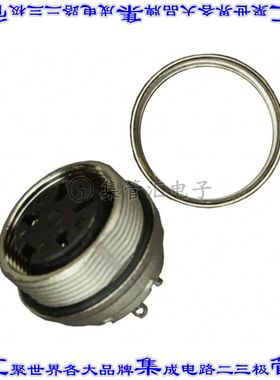 C09131G0041002U 圆形连接器4POS插座母插口焊杯银面板安装