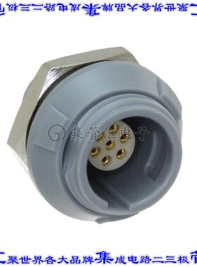 8P1P007200GRB01 圆形连接器7POS插座母插口焊杯镀金面板安装