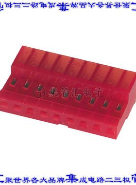 4-644511-9 矩形连接器9POS插座2.54mm母插口红色IDC锡自由悬挂直