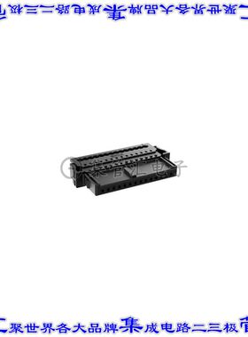 524491-E 矩形连接器14POS插座1.27mm母插口黑色IDC镀金自由悬挂