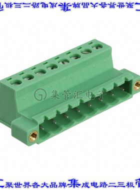 1825569 端子块连接器8POS插头公引脚5.08mm绿色自由悬挂