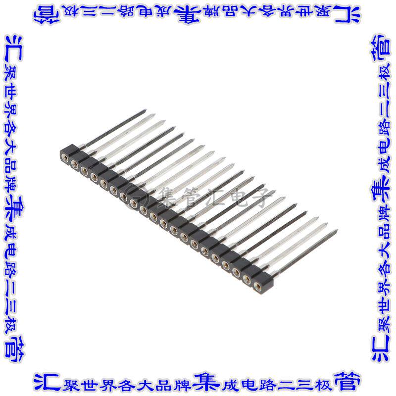 324-43-120-41-002000 针座连接器20POS插座2.54mm母形插口通孔直