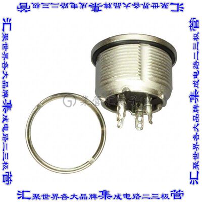 C09131N0041002U 圆形连接器4POS插座母插口焊杯银面板安装