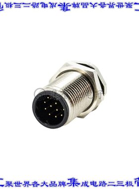 216A-12MSF 圆形连接器12POS插座公形引脚焊接镀金面板安装通孔