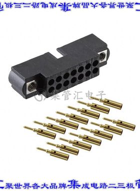 M80-5601405 矩形连接器14POS接头2排2mm公引脚黑色压接镀金自由