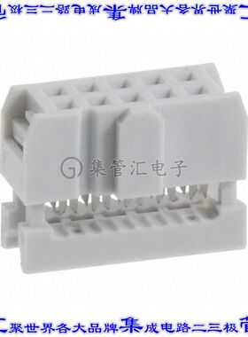 AWP 10-7540-T 矩形连接器10POS插口2排2.54mm母插口灰色IDC锡自