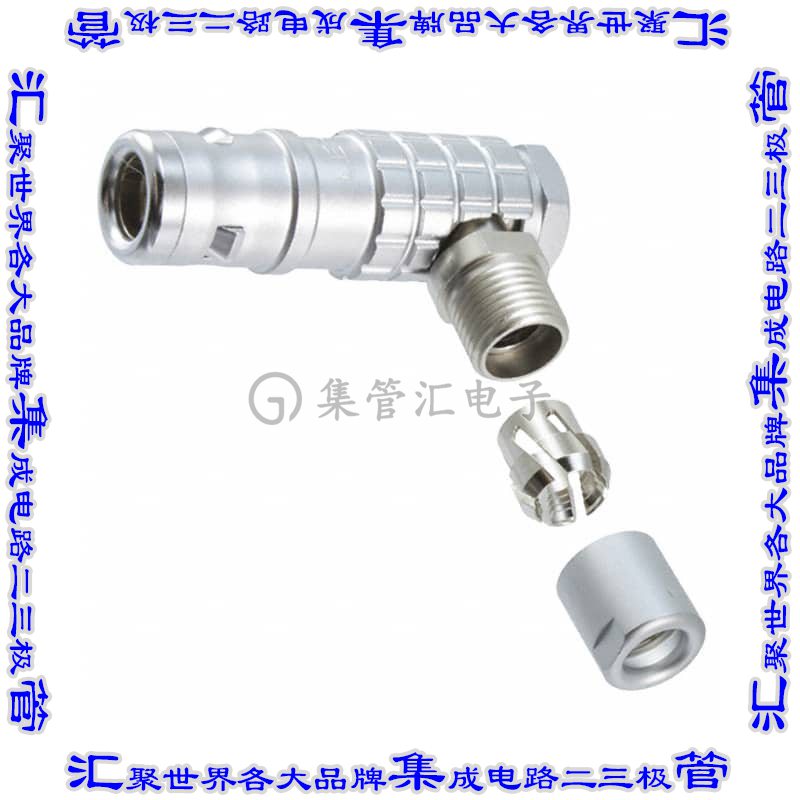 FHG.0K.302.CLAC45 圆形连接器2POS插头公引脚焊杯镀金自由悬挂直