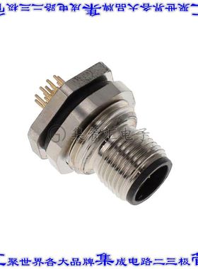 ALBKM12-RMBR12-S0 圆形连接器12POS插座公形引脚焊接面板安装通