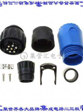 C01630H00611010 圆形连接器7POS插头公引脚焊接银自由悬挂