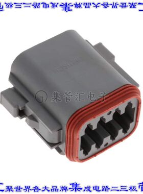 DT06-08SA-P012 矩形连接器外壳8POS插头2排母形插口灰色自由悬挂