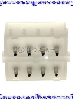 350212-1 针座连接器8POS接头2排5.08mm公形插针通孔直针锡