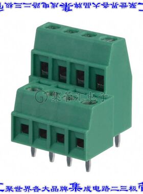 1708042 线对板连接器4POS接线端子2排3.81mm通孔水平带板