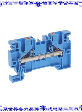 PRK 4/2A BU 端子块连接器2POS馈通式6.1mm蓝色10-21AWG