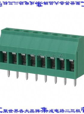 1711084 线对板连接器8POS接线端子5mm通孔水平带板