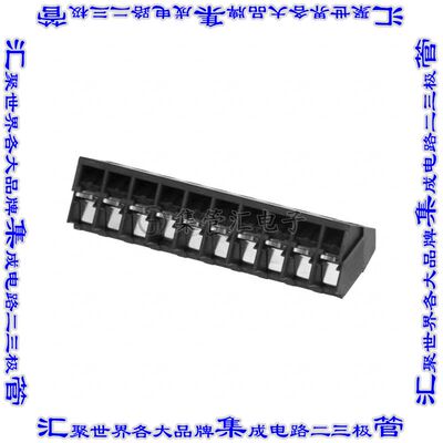 1-1546074-0 线对板连接器10POS接线端子5.08mm通孔35角度带板