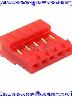 3-641150-5 矩形连接器5POS插座3.96mm母插口红色IDC镀金自由悬挂