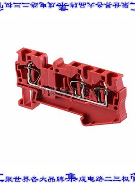 3037371 端子块连接器3POS馈通式6.2mm红色10-28AWG