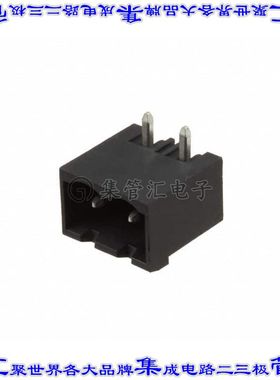 5452046 端子块连接器2POS接头公引脚带罩5mm黑色90DEG通孔