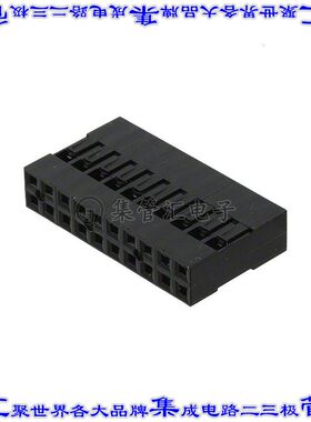 M20-1071000 矩形连接器外壳20POS插座2排2.54mm母形插口黑色自由