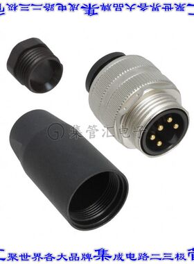 1521668 圆形连接器5POS插头公引脚螺钉镀金自由悬挂