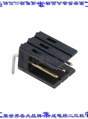 826468-3 针座连接器3POS接头2.54mm公形插针通孔直角镀金