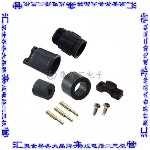 5180-3PG-515 圆形连接器3POS插座公形引脚压接镀金自由悬挂