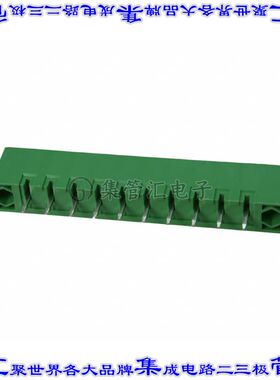 OQ1055500000G 端子块连接器10POS接头公引脚带罩5.08mm绿色垂直