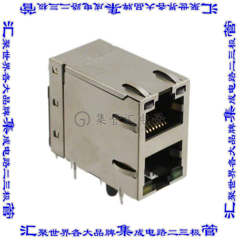0845-2D1T-E4 连接器接插件CONN JACK 2PORT 1000 BASE-T PCB