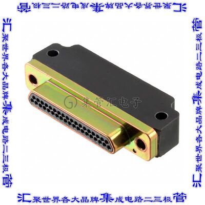 MDM-37PCBR-F222 连接器37POS插头公引脚4排D-TYPE型面板安装通孔