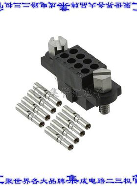 M80-4600842 矩形连接器8POS插座2排2mm母插口黑色压接镀金自由悬