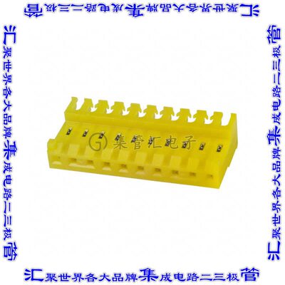 4-644466-0 矩形连接器10POS插座3.96mm母插口黄色IDC锡自由悬挂
