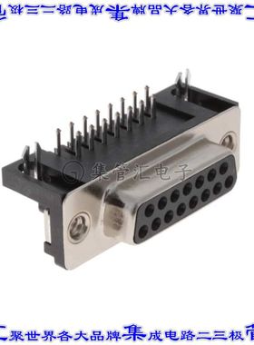 K22XHT-A15S-N 连接器15POS插座母插口2排D-Sub通孔直角
