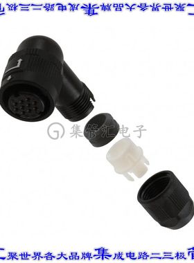 HR34B-12WLPB-10S(71) 圆形连接器10(电源)插头母插口焊杯镀金自