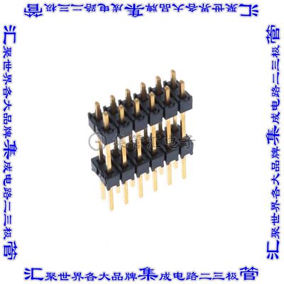 DW-06-10-G-D-480 连接器12POS针座间隔柱2排2.54mm通孔镀金
