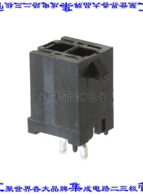66200221122 针座连接器2POS接头2排公形插针通孔直针锡
