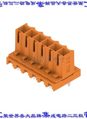 1376430000 端子块连接器6POS接头母型插口3.5mm橙色90DEG通孔